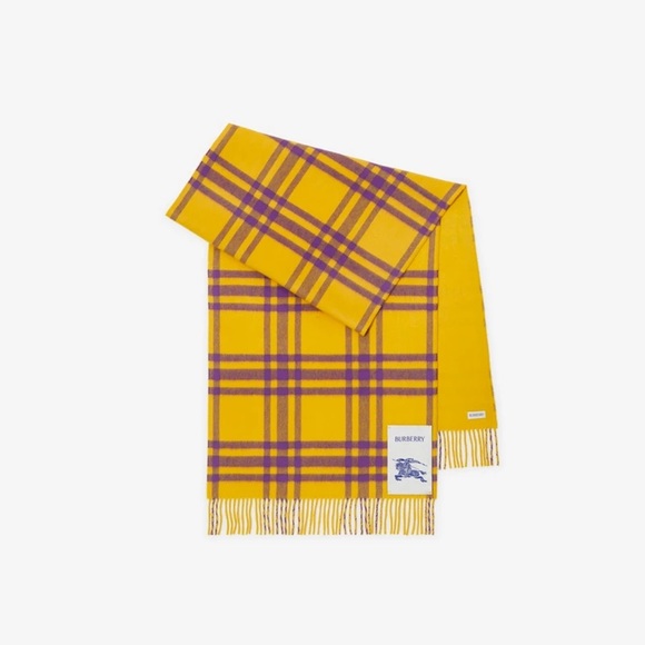 Reversible Check Cashmere Scarf - Picture 1 of 3
